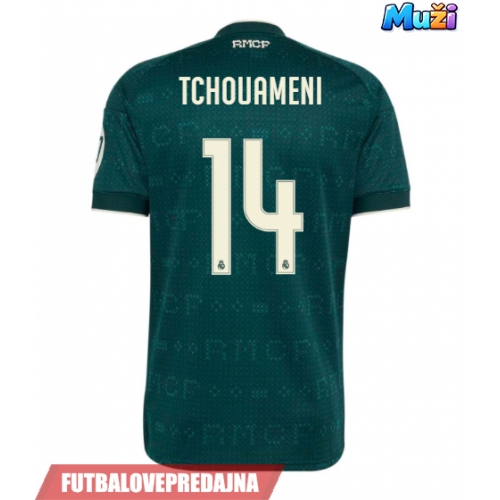 Lacne Muži Futbalové dres Real Madrid Aurelien Tchouameni #14 2026-27 Krátky Rukáv - Preč